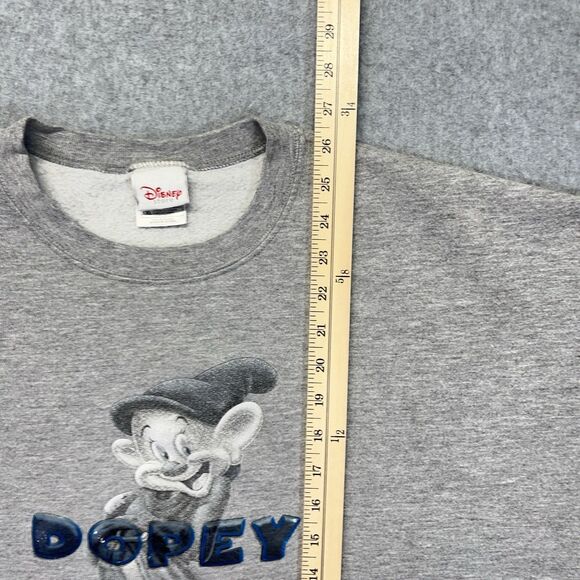 Disney Store Dopey Crewneck Sweatshirt Men’s XXL Grey Vintage Y2K - Picture 7 of 11